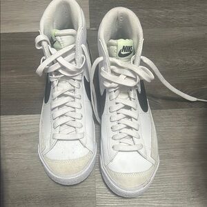 Nike White and Black High-Top Sneakers